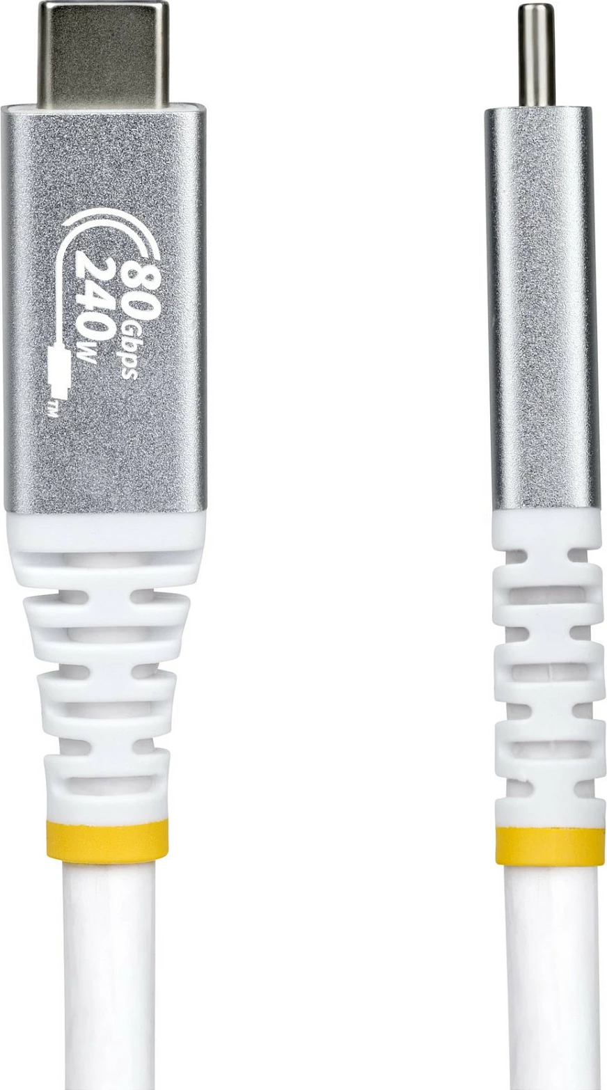 Kabl USB4 StarTech USB-C në USB-C 1.5m, 80Gbps, 240W, 8K, i bardhë