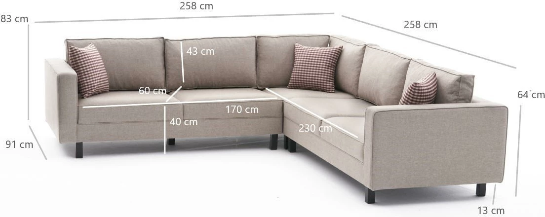 Këndare Atelier del Sofa, pëlhurë Kale, ngjyrë krem