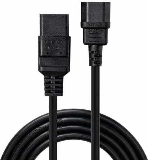 Kabllo zgjatëse rryme Lindy IEC C14 në IEC C19 3 m, e zezë