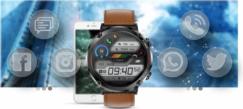 Smartwatch Gravity unisex, e zezë