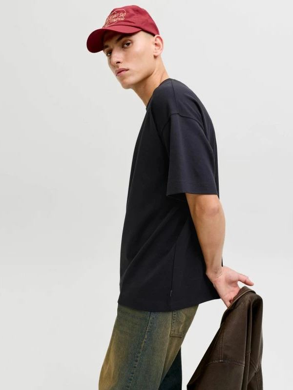 Maicë për meshkuj Jack&Jones JJEBARRON TEE SS O-NECK NOOS 12298906, e zezë [Madhësia: XS]