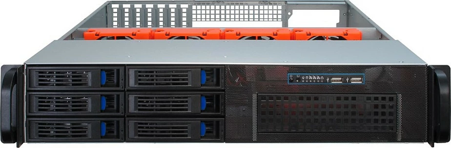 Kasë serveri Inter-Tech IPC 2U-2406, 19" rack 2U/2HE storage, e zezë/argjendtë