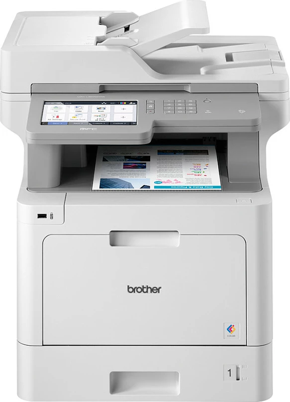 Printer multifunksional Brother MFC-L9570CDW, laser me ngjyra, A4, duplex, ADF 80 fletë, 2400 x 600 DPI, i bardhë