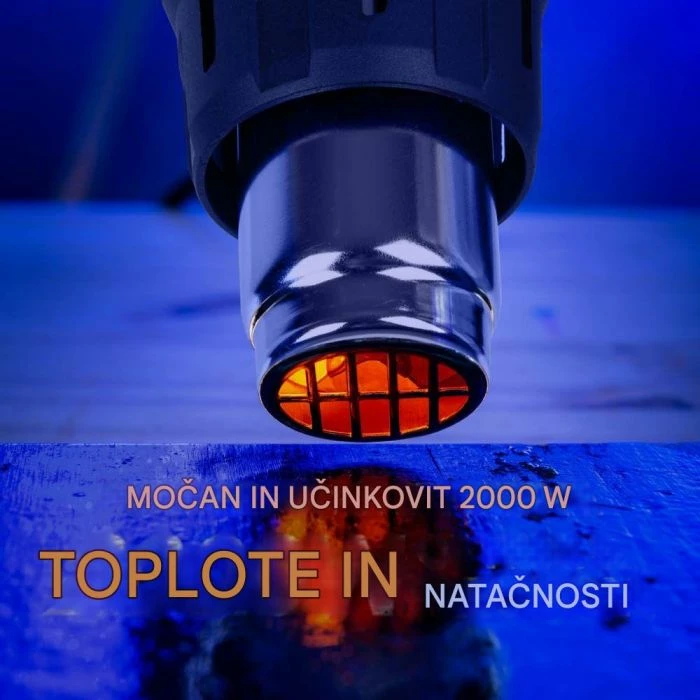 Pistoletë termike VonHaus 3515181 2000W 350–600°C, gri/zezë, set me 4 gryka