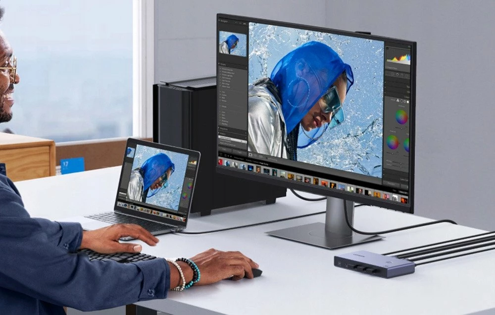 Switch KVM UGREEN CM731 2-në-1 USB-C + HDMI, 4K@60Hz, USB 3.0 5Gbps, PD 100W