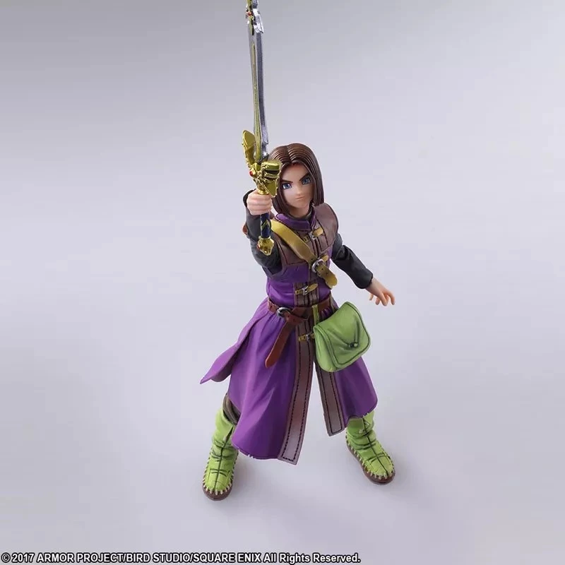 Figurinë aksioni Square Enix Bring Arts Dragon Quest XI Luminary, 14.2 cm, Limited Metal Slime, argjendtë metalike, set me aksesorë