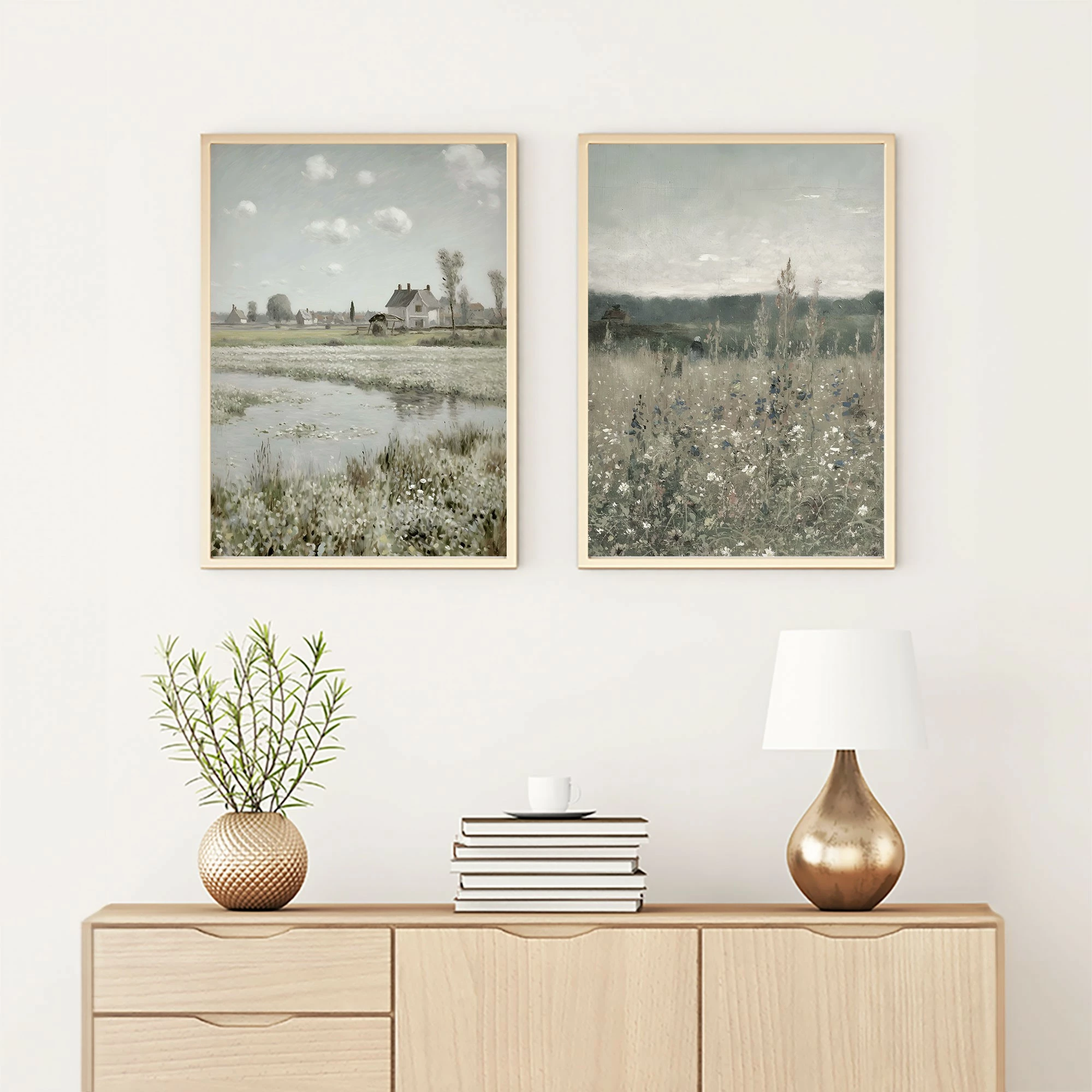 Pikturë dekorative me kornizë MDF (2 copë), Wallity, Huhu272, 20x30cm