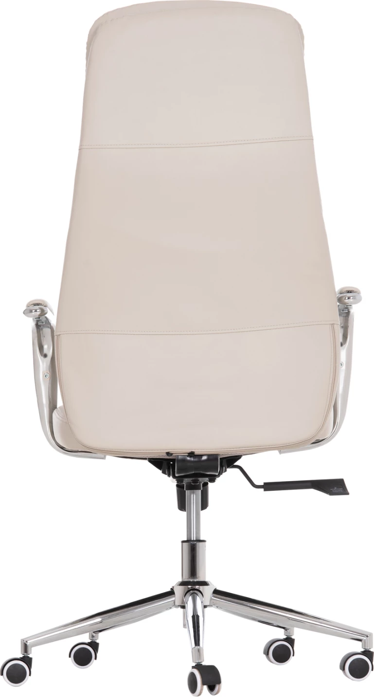 Karrige zyre SONTY, lëkurë sintetike gri e çelët, bazë kromi, FH18354.10, 64x68x125cm