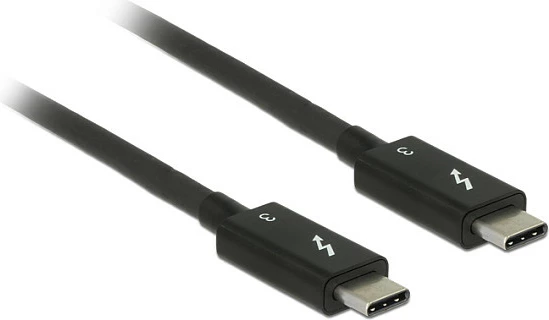 Kabllo Thunderbolt 3 DeLOCK 84847, USB-C në USB-C, 2 m, 20 Gbit/s, 60 W, e zezë