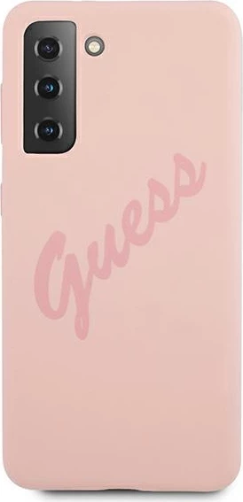 Mbështjellës Guess GUHCS21MLSVSPI për Samsung Galaxy S21+, silikon, rozë