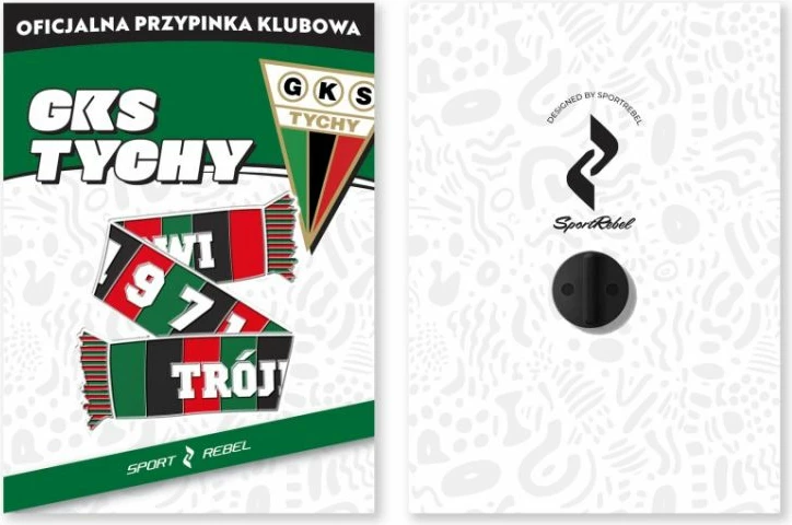 Pin për tifozë Inny GKS Tychy, i zi dhe i gjelbër