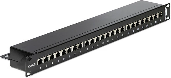 Patch panel DeLOCK 43298, 24x RJ-45, 1U 19", CAT6, e zez