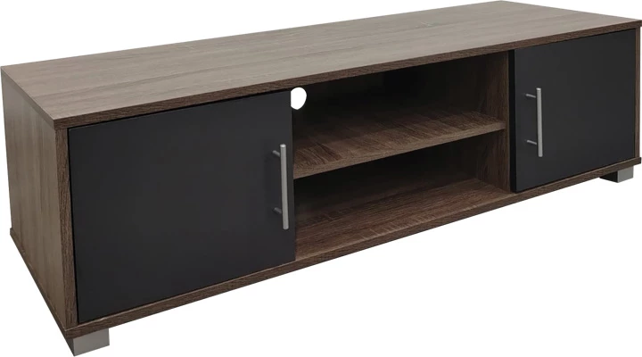 Komodinë TV Serank, ngjyrë lis-antracit, 120x40x40cm