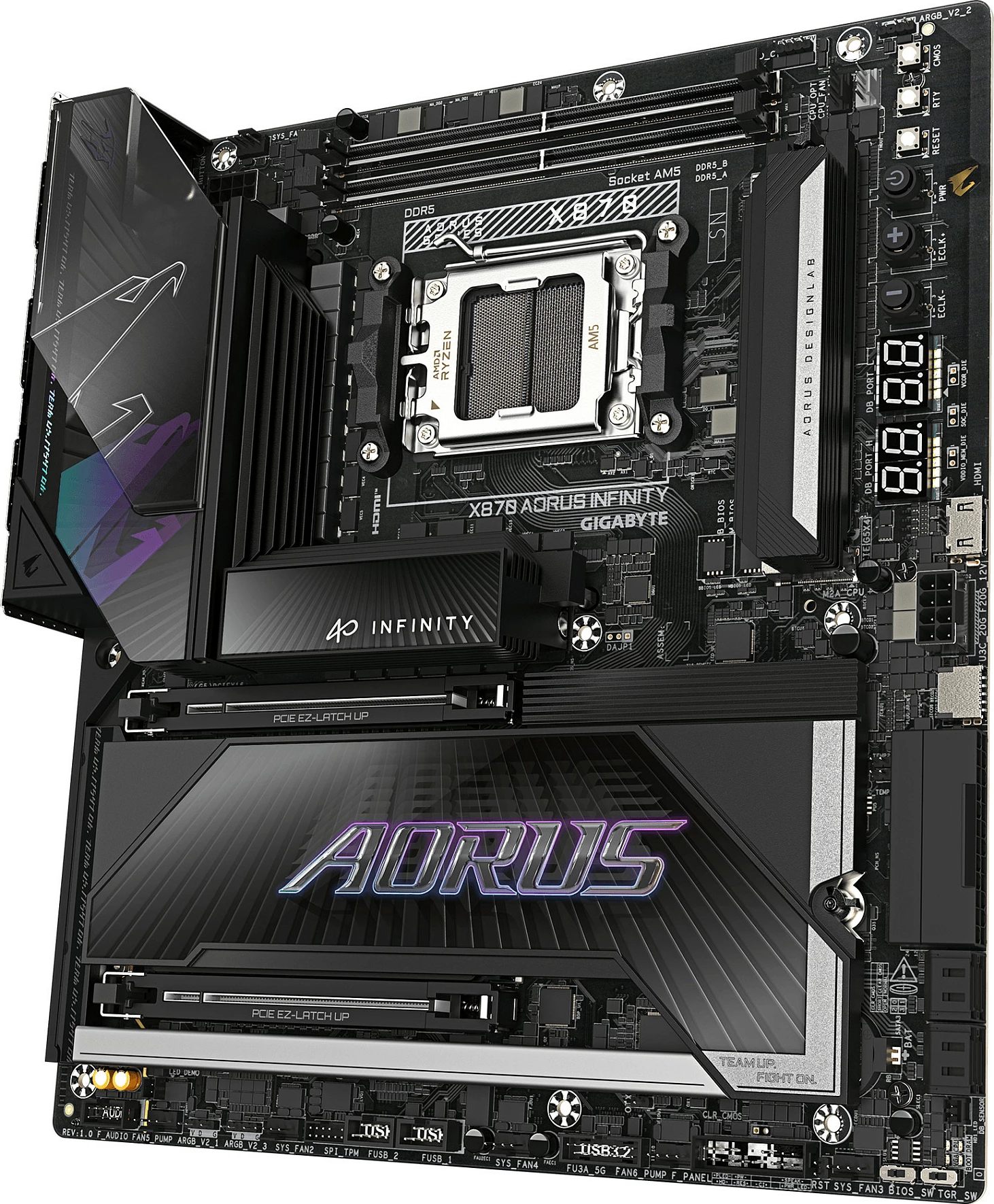 Pllakë amë Gigabyte X870 AORUS INFINITY, Socket AM5, 4x DDR5, 4x M.2, HDMI/DP