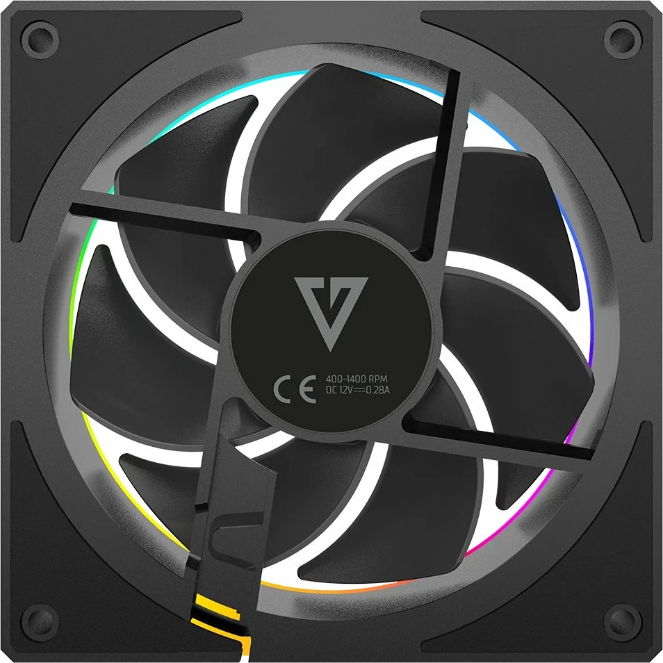 Ventilator kasë Modecom Volcano Loop 120 ARGB 120mm PWM 4-pin, i zi, 1 copë