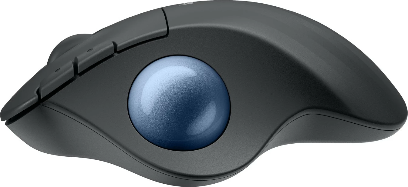 Maus Logitech ERGO M575S, Wireless Trackball, Graphite + Blue Ball