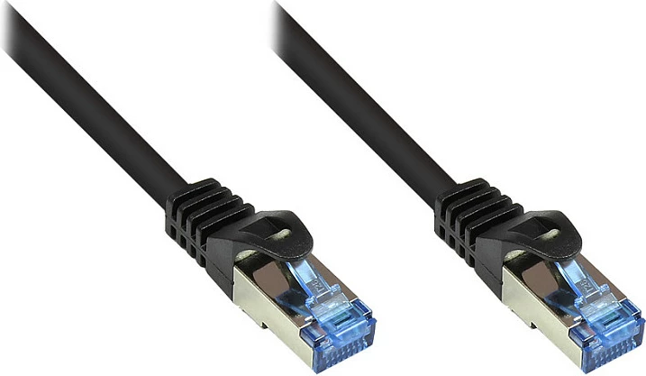 Kabllo rrjeti Ethernet GoodConnections Cat6a 15m, S/FTP, RJ45, 10Gbps, e zezë