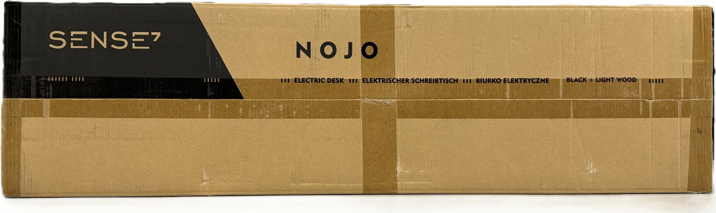 Tavolinë elektrike SENSE7 NOJO, rregullim lartësie 72-118 cm, 120x60 cm, memorie 3 pozicione, ngarkesë max 70 kg, E zezë/Pishë