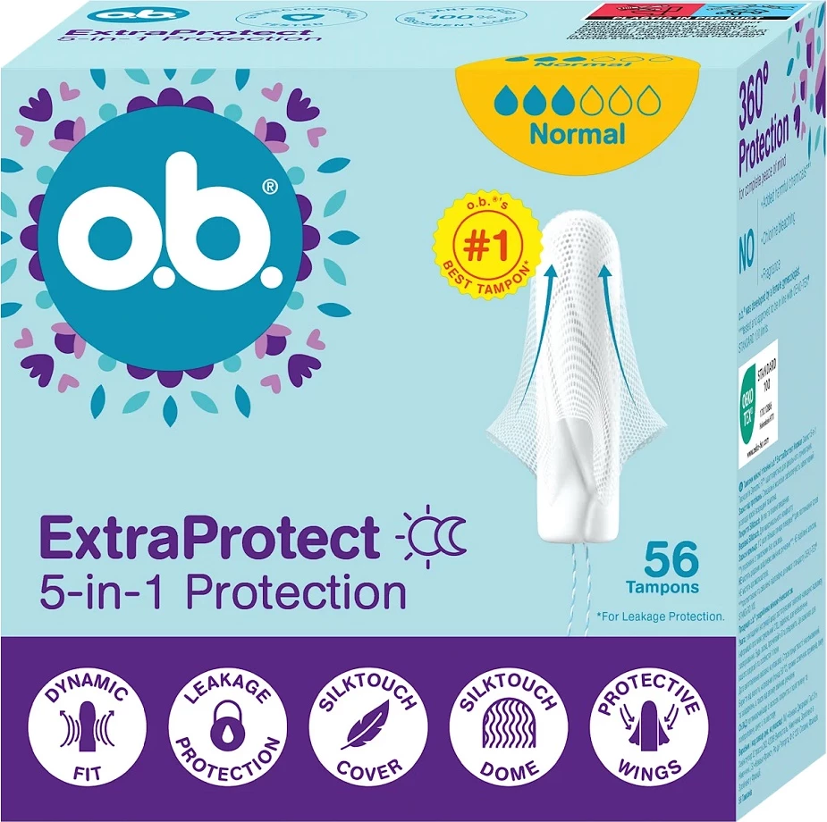 Tampona për femra O.B. ExtraProtect Normal 56 copë