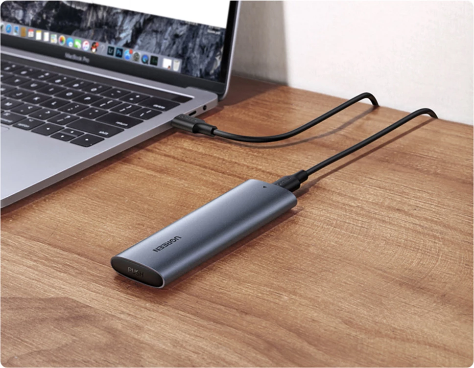 Kasë Ugreen CM400 për SSD M.2 B-Key SATA, USB 3.2, 5Gbps, Gri