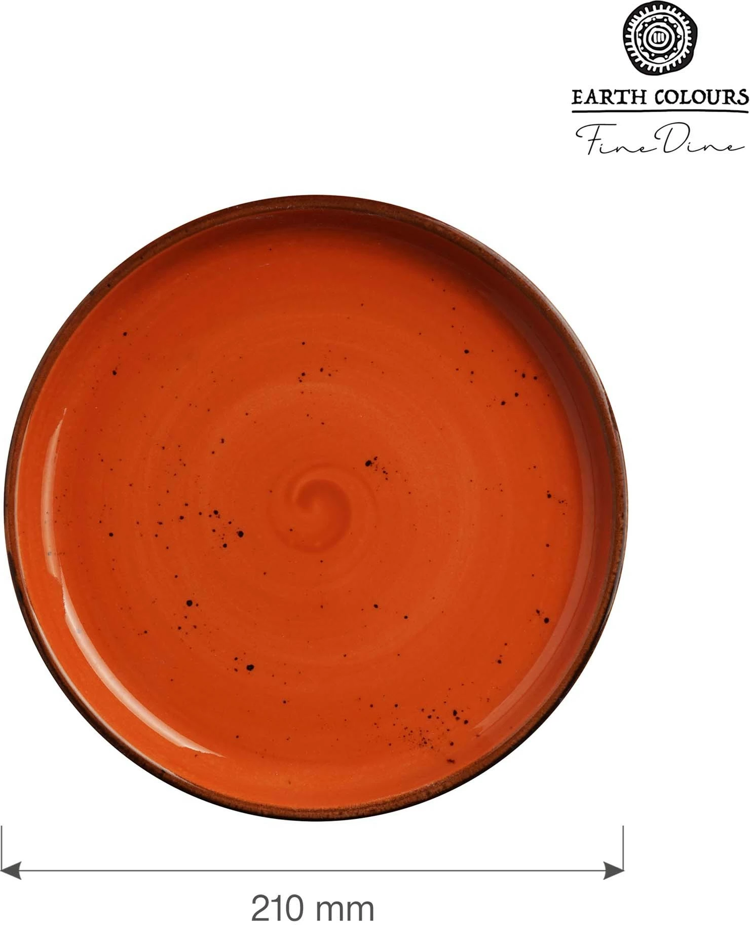 Pjatë me buzë të lartë Fine Dine Dahlia Ø210 mm, portokalli, set 6 copë