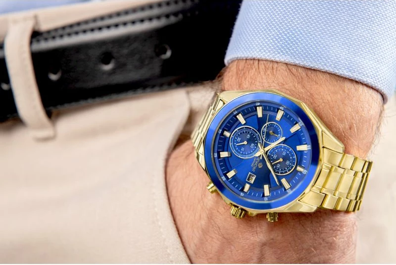 Orë dore për meshkuj Giewont, gold blue