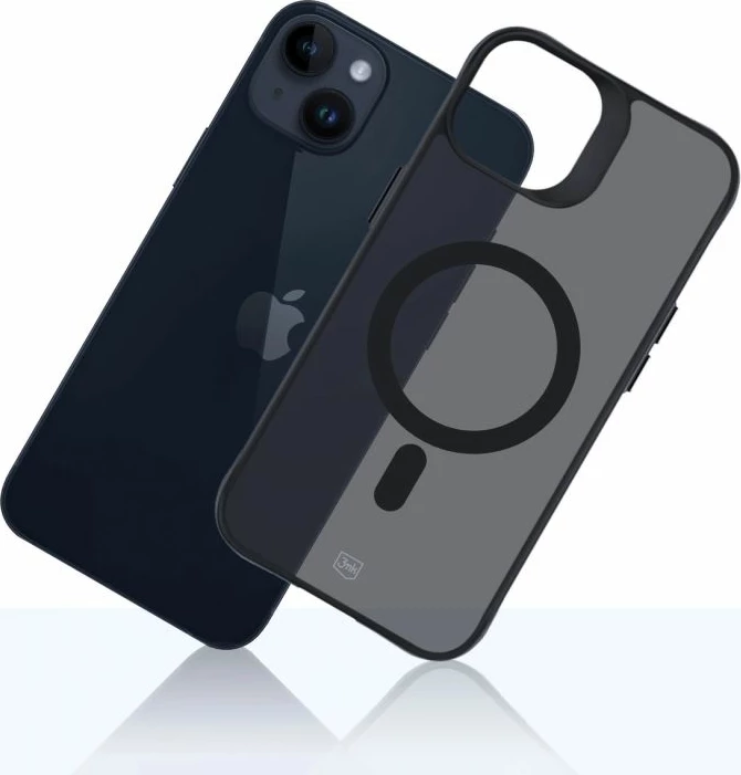 Kapak telefoni 3mk Smoke MagCase me MagSafe për iPhone 14 Plus, gjysmë-transparent