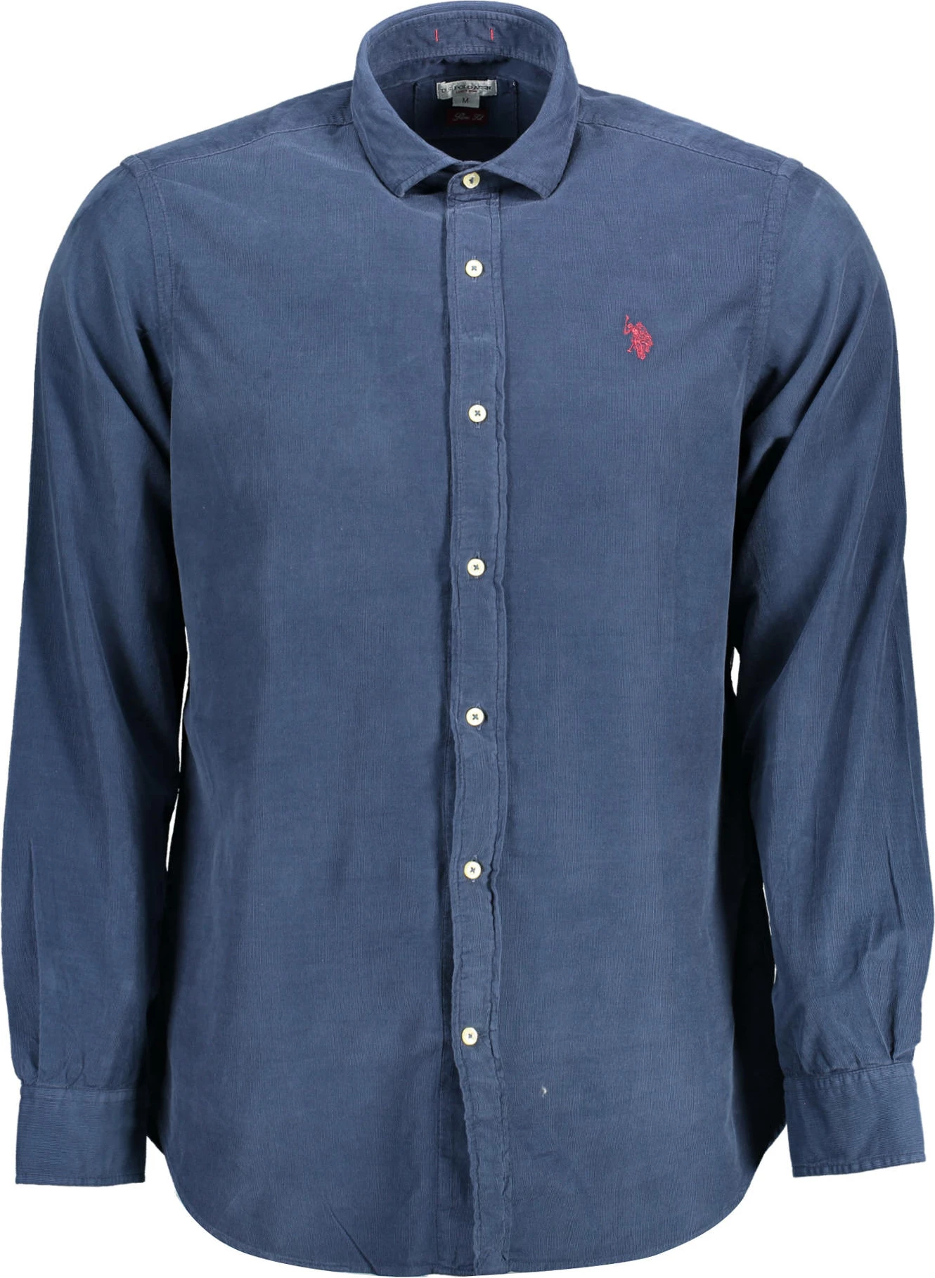 Këmishë për meshkuj U.S. POLO me mëngë të gjata, kaltër