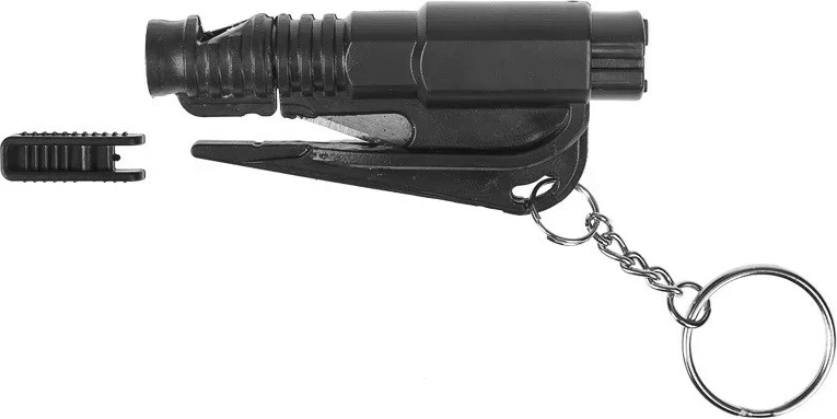 Mjet emergjence GUARD YC-004-BL me bilbil, thikë rripi dhe thyes xhami, zi