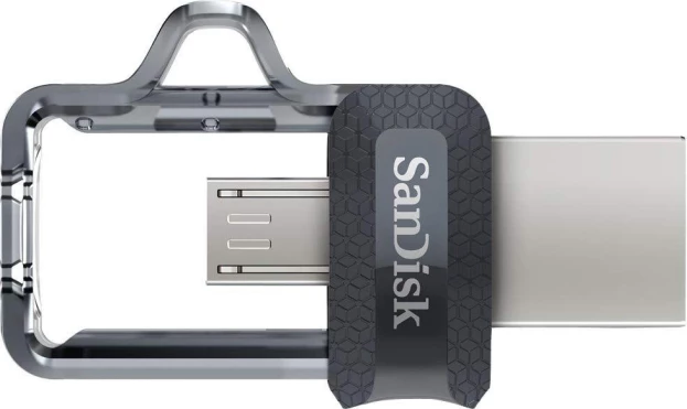 USB memorje SanDisk Ultra Dual Drive m3.0 SDDD3-256G-G46 256GB micro-USB/USB-A USB 3.0, zezë/argjendtë