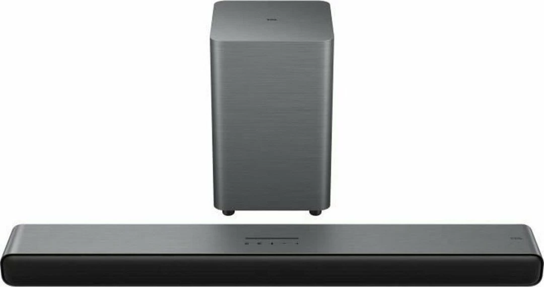 Soundbar TCL S55H 2.1 220W me subwoofer wireless, e zezë
