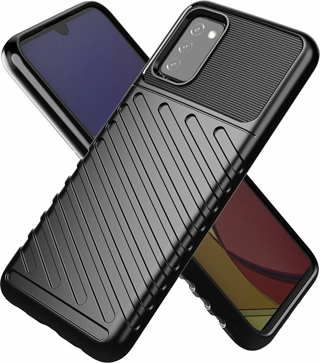 Mbështjellës Hurtel Thunder Case për Samsung Galaxy A03s, TPU, i zi