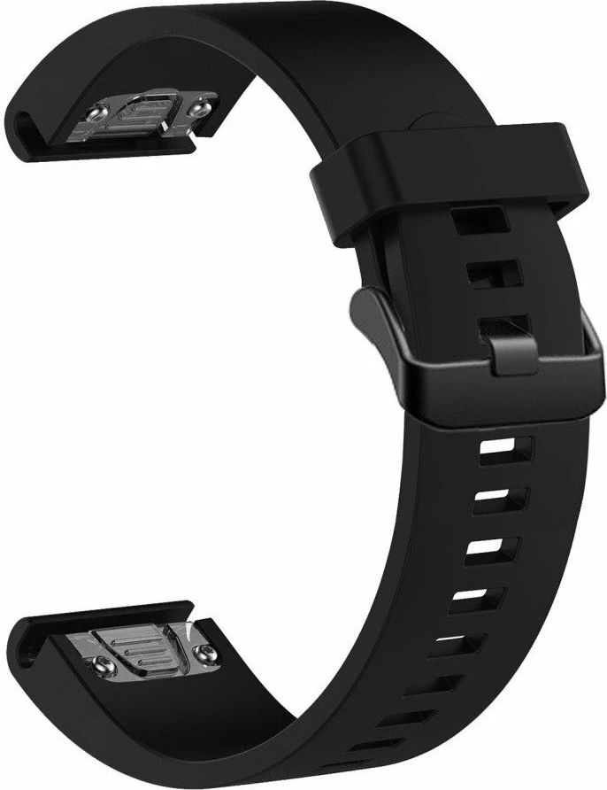 Rrip silikoni Fixed QuickFit 20mm për Garmin, FIXSST-QF20MM-BK, i zi