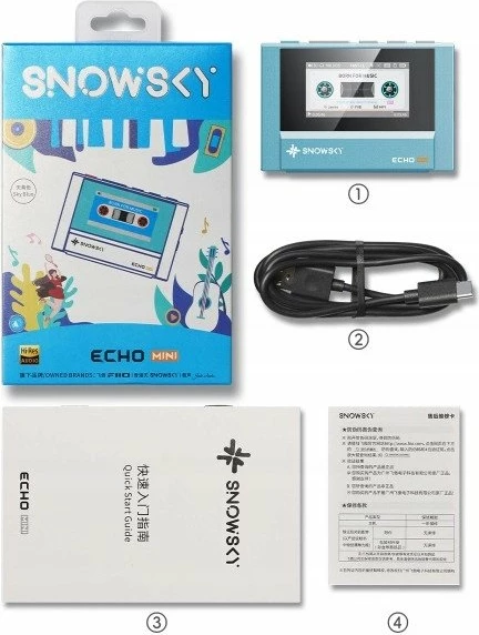 Player muzikor portativ Hi-Res FiiO SNOWSKY ECHO MINI 8GB, ekran 1.99\", Bluetooth 5.3, i zi