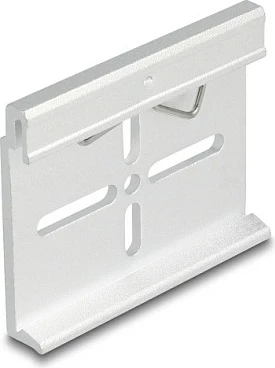 Klip montazhi për shinë DIN DeLOCK 60 x 47.8 mm, alumin, argjend
