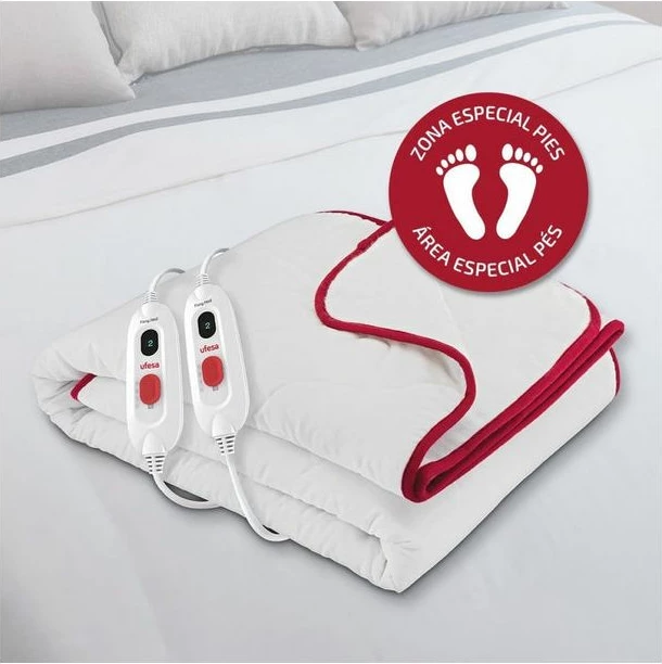 dyshek ngrohës elektrik UFESA Flexy Heat CMN Comfort 150x130cm 2x60W, bardhë/kuq