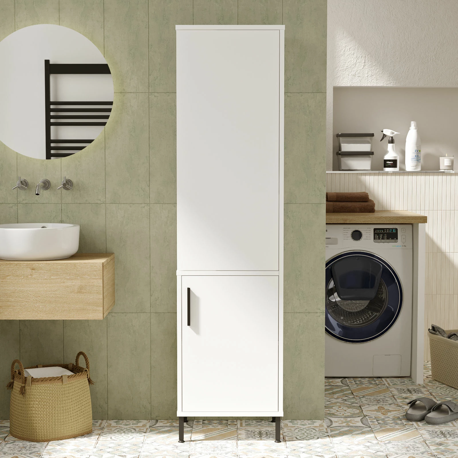 Dollap shumëpërdorimësh, ngjyrë e bardhë, Hanah Home, Vı1-W