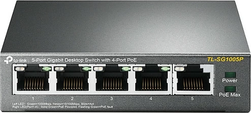 Switch TP-Link 5-Port Gigabit Desktop PoE, 4-Port, Unmanaged, Gigabit Ethernet (10/100/1000)