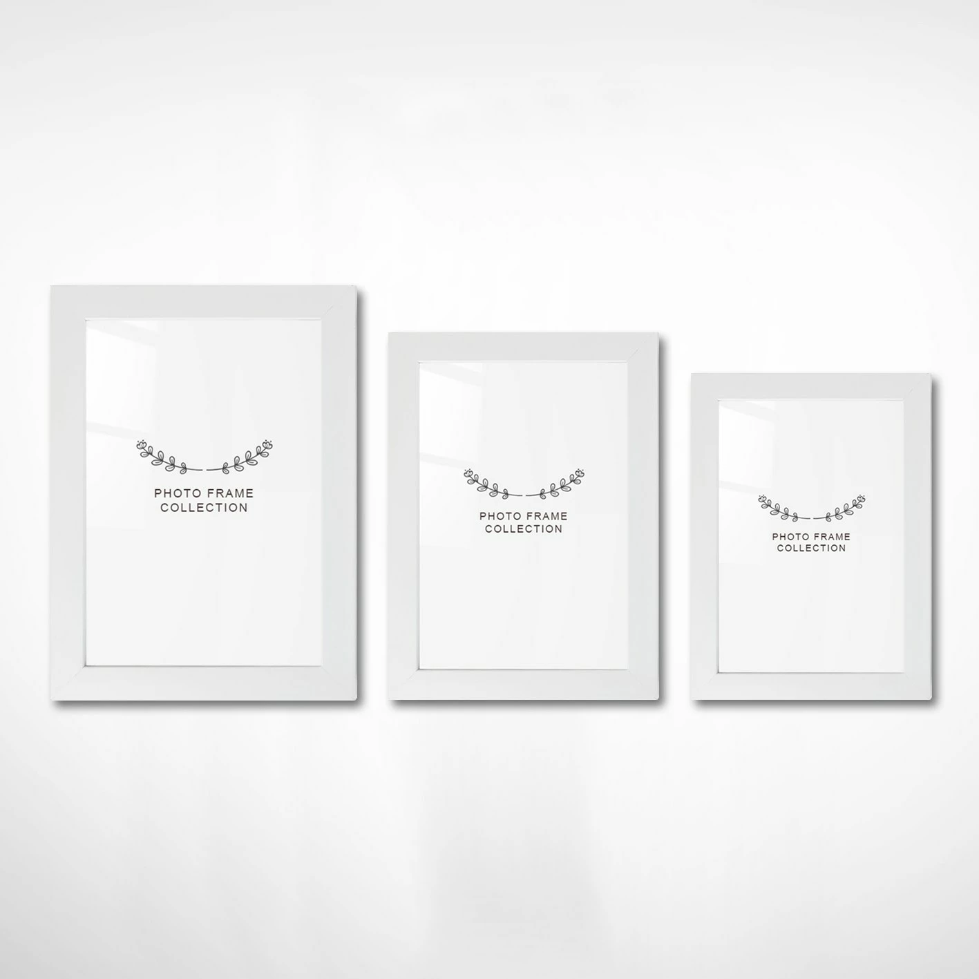 Set kornizash për foto (3 copë), Evila Originals, 3SFC1019, e bardhë
