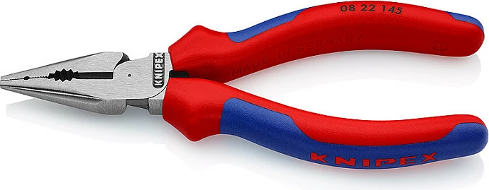 Knipex pincë hundëhollë 145mm, metal, dorezë plastike, kaltër-kuqe