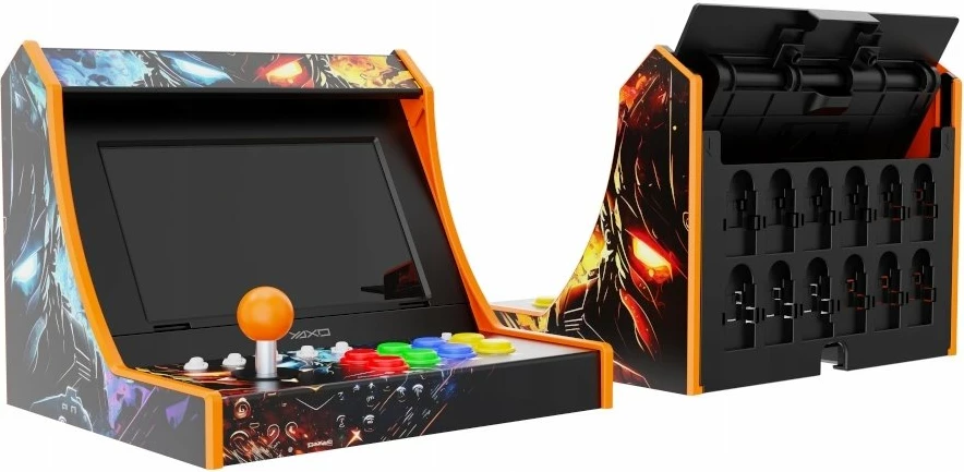 Kontroller arkade Yaxo Arcade Arena për Nintendo Switch/NS2, Turbo, USB-C, 12 slote kartash, i zi