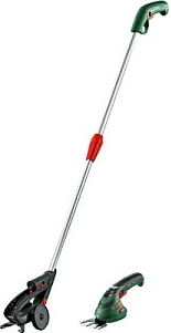 Gërshërë bari me bateri Bosch ISIO 3, 1.5Ah, 3.6V, me dorezë teleskopike, e zezë/jeshile