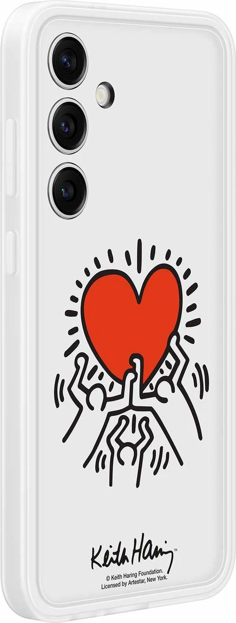 Mbështjellës Samsung Suit Case EF-MS926CWEGWW për Galaxy S24+, i bardhë, dizajn Keith Haring