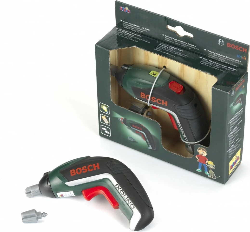 Lodër kaçavidë Bosch Ixolino II Klein 8300, për fëmijë, pa bateri, e zezë/gjelbër/kuqe