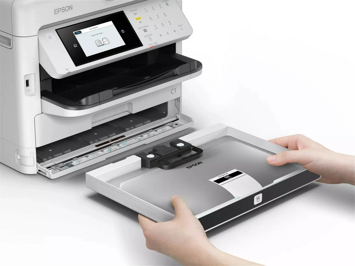 Multifunksional Epson MFP WF-M5899DWF, monochrome, A4, WiFi, bardhë