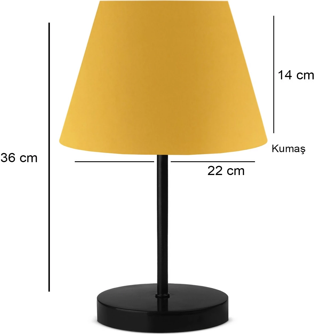 Llambë tavoline Opviq, ngjyrë mustard, AYD-3157