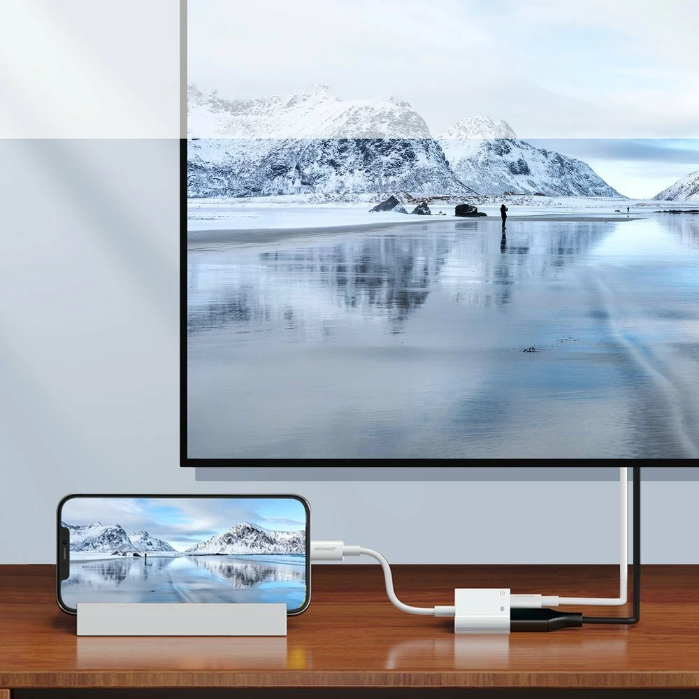 Adapter Joyroom S-H141, Lightning në HDMI 1080p 60Hz, i bardhë