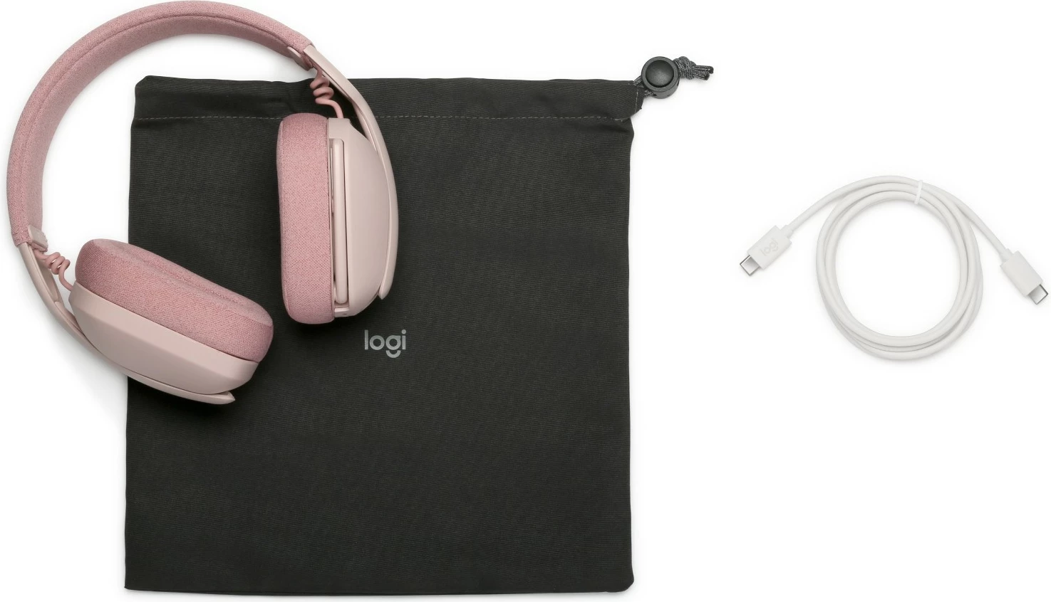 Kufje Logitech Zone Vibe 100, Wireless, 185 g, Rozë