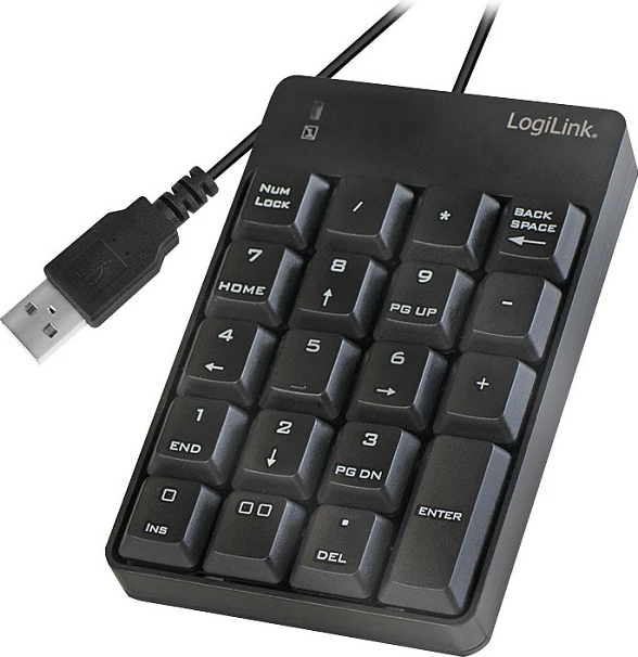 Tastierë numerike LogiLink ID0184, USB, e zezë