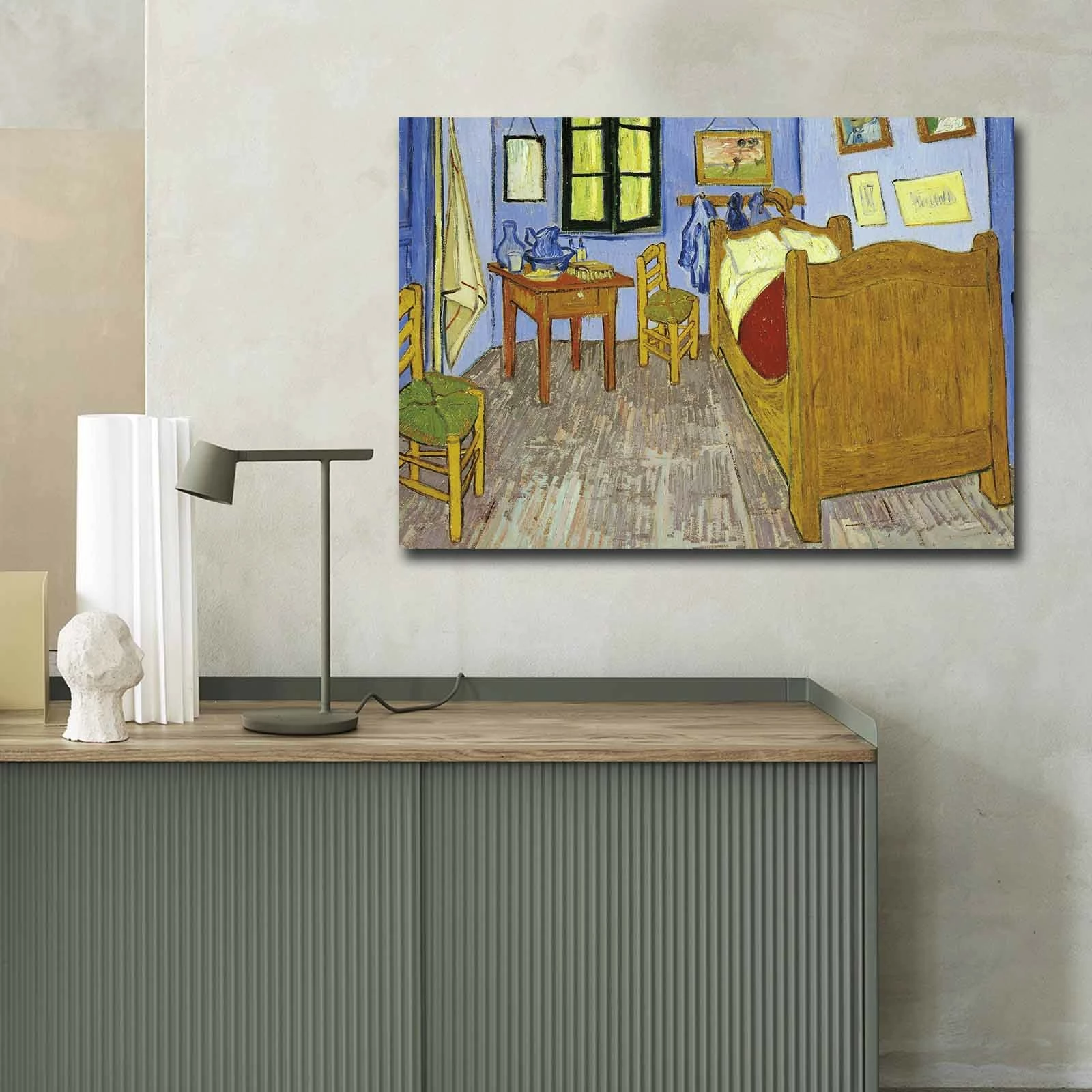 Pikturë dekorative në kanavacë, Bedroom at Arles, Van Gogh, shumëngjyrëshe, 70x100cm